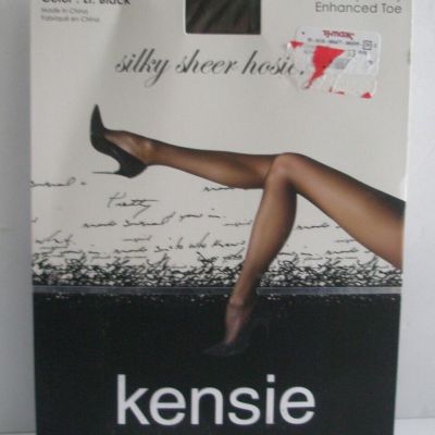 Kensie Silky Sheer Hosiery Light Black Tall Control Top Pantyhose